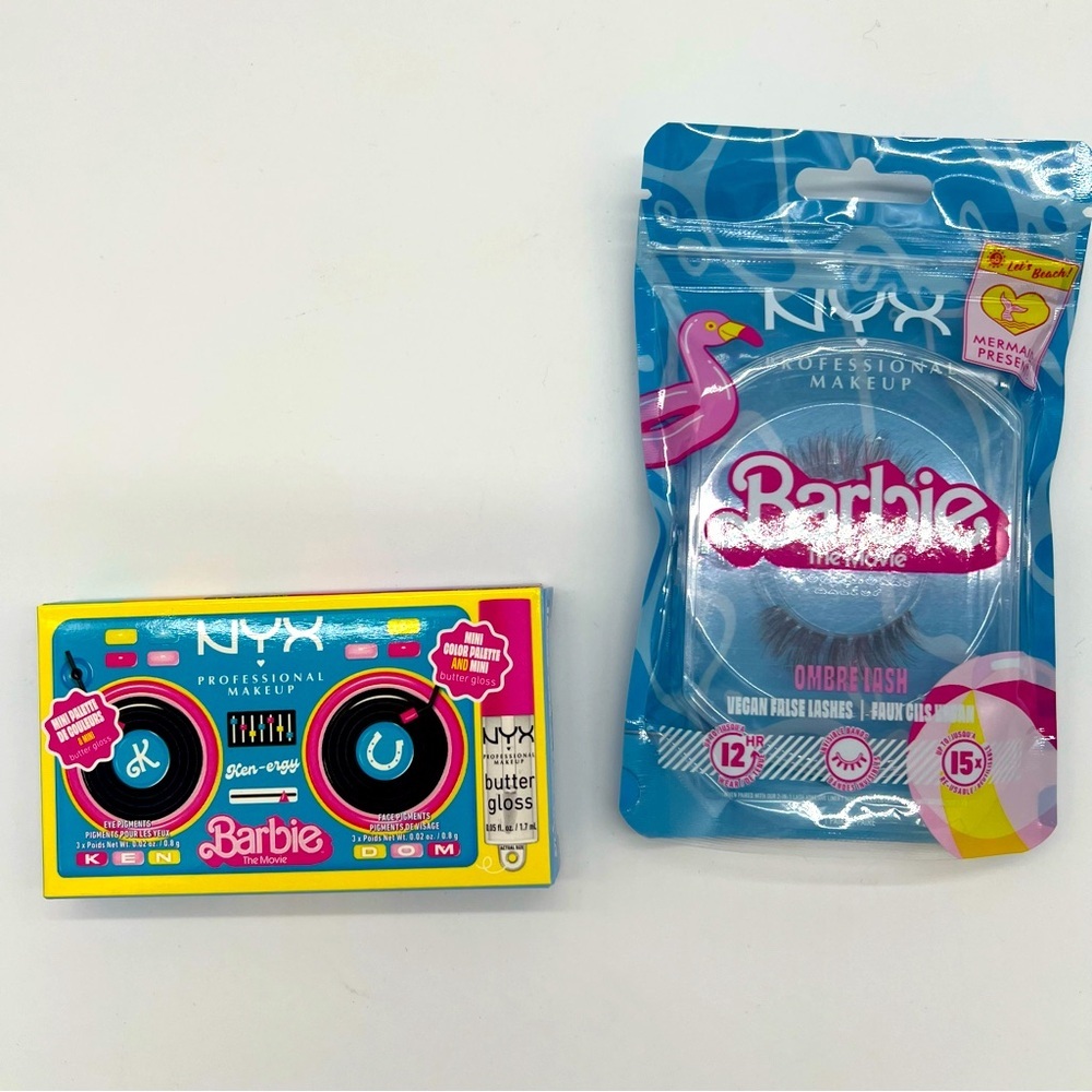 NYX x‎ Barbie The Movie Makeup Set – Ken-ergy Mini Palette + Ombre Lashes – New